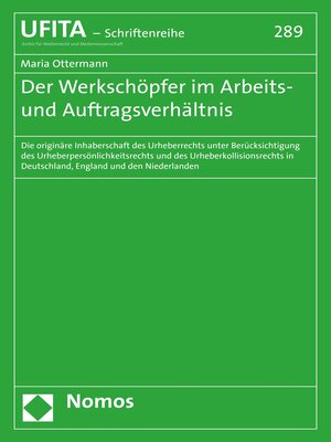 cover image of Der Werkschöpfer im Arbeits- und Auftragsverhältnis